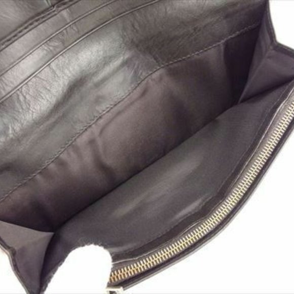 Bally Wallet Purse Brown Red Canvas Leather Woman unisex Authentic Used - Picture 7 of 8